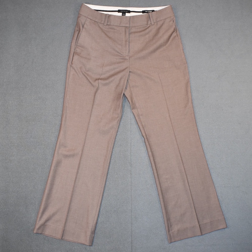 Ann Taylor The Jayne Brown Trouser Pants Flare Leg Womens Size 8